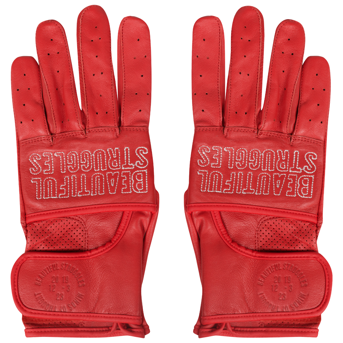 Leather Gloves Red