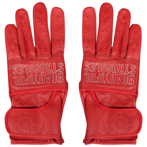 Leather Gloves Red