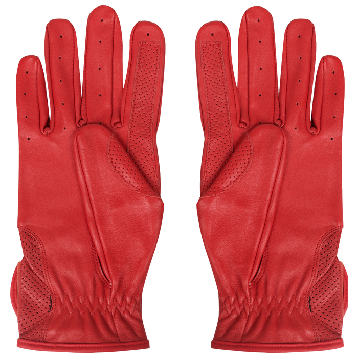 Leather Gloves Red